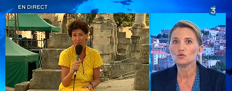 Marie José Justamond en direct du Théâtre antique sur France 3 PACA